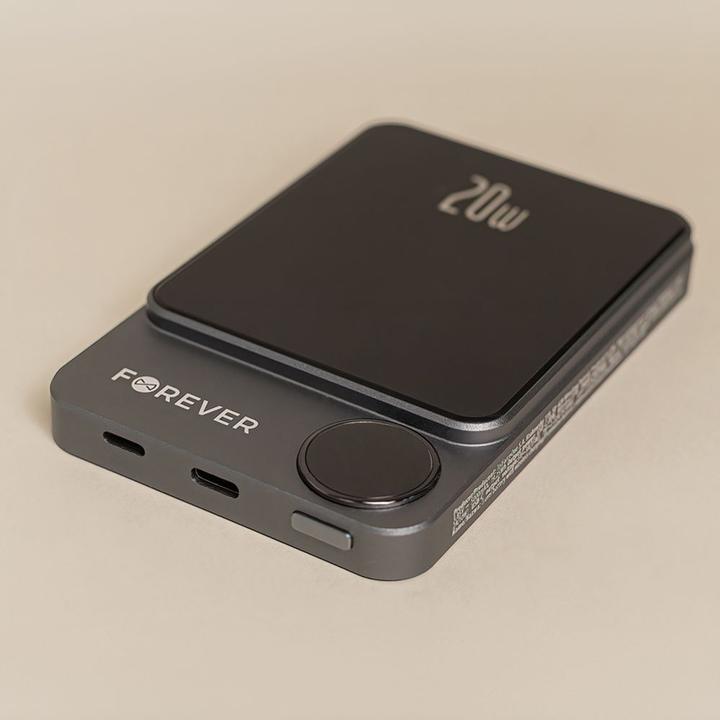 Immagine prodotto Forever power bank wireless MATB-200 20W PD 5000 mAh magnetico nero (5000 mAh, 20 W, 18.50 Wh)