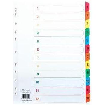 Soennecken, Ordner Zubehör, Zahlenregister Verwendung für Papierformat: DIN A4 Grammatur: 170 g/m²