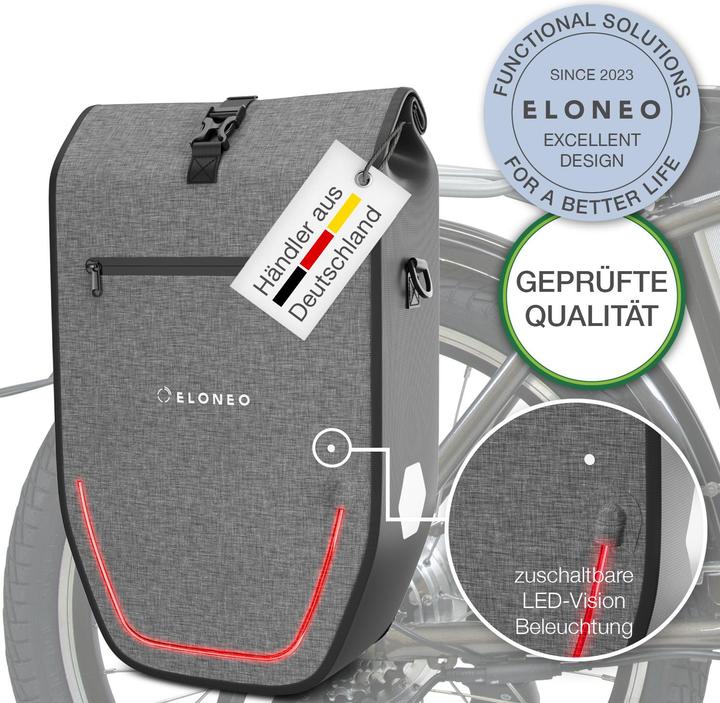 Produktbild Eloneo Fahrradtasche für Laptop (28 l, Gepäckträgertasche)