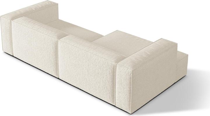 Image du produit Micadoni Bouclé Canapé D'Angle Gauche Modulaire, "Nuria", 4 Places, Ivoire, 147x292x72 Fabriqué en Europe (Canapé d’angle)