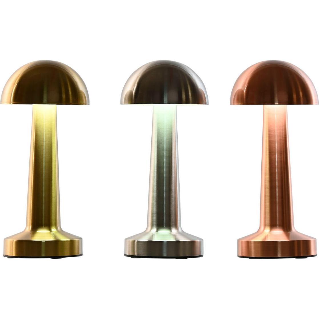 Esprit, Lampada da tavolo, Tischlampe Home Kupfer Gold Silberfarben Metall Eisen 9 x 9 x 21 cm (3 Stück)