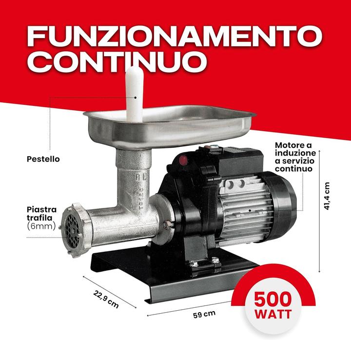 Produktbild Reber 9501 N Fleischwolf Schwarz, Edelstahl