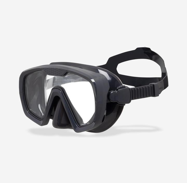 Subea Tauchmaske Antibeschlag Silikonriemen - 100 schwarz/grau