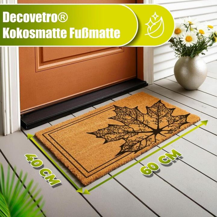 Immagine prodotto Decovetro Paspas Yaprak Desenli Kapı Önü Paspası 40 x 60 cm (60 x 40 cm)