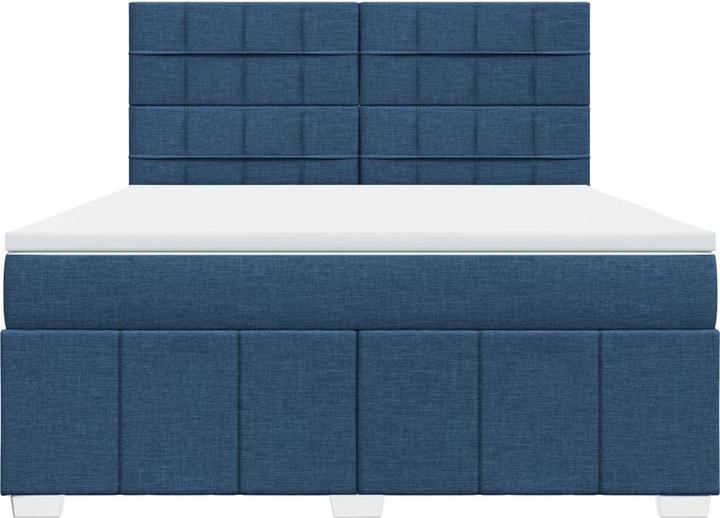 Actual product image vidaXL Boxspringbett mit Matratze Bett Doppelbett Polsterbett Blau 180x200cm (180 x 200 cm)