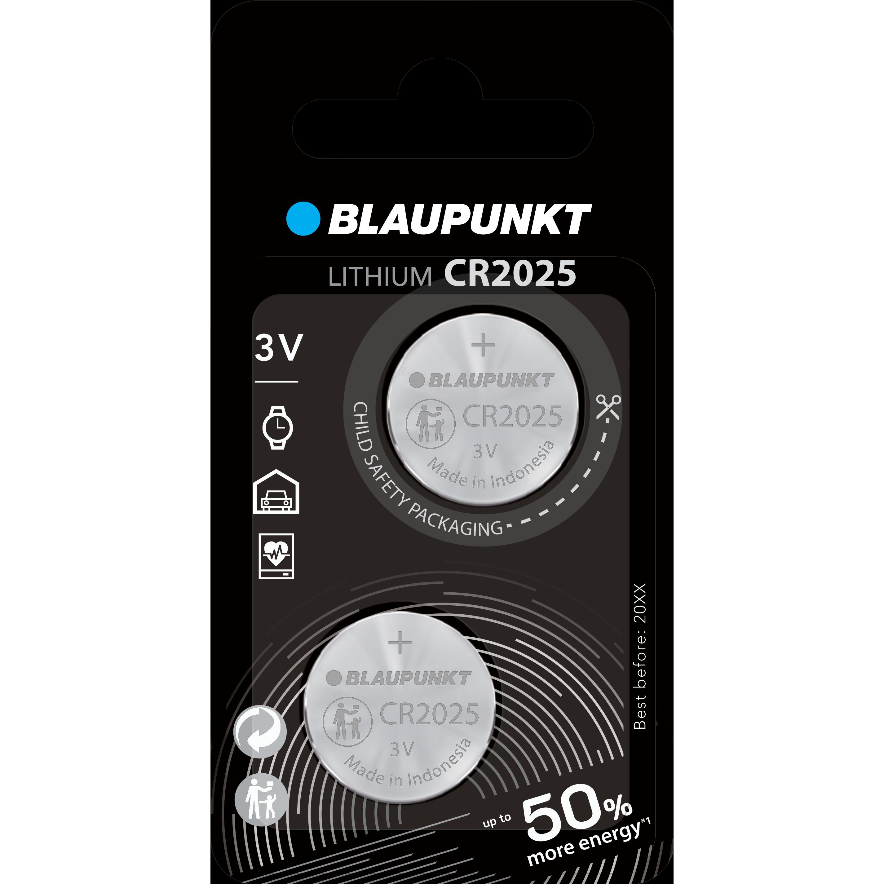 Blaupunkt 2x CR2025 (2 Stk., CR2025), Batterien + Akkus