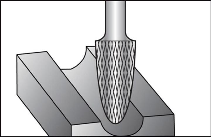 Produktbild Ruko Frässtift RBF Ø 16 mm Kopflänge 25 mm Schaft-Ø 6 mm Hartmetall Blank Verzahnung KVZ 4