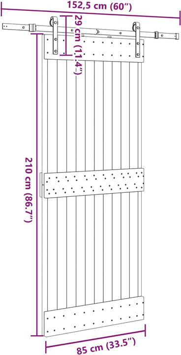 Produktbild vidaXL Schiebetürschiene