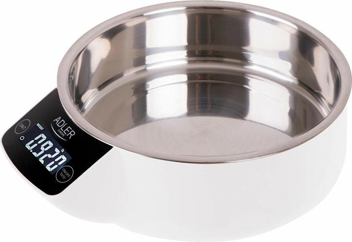 Adler AD 3166 Kitchen Scale Stainless Steel Worktop Oval Electronic Kitchen Scale