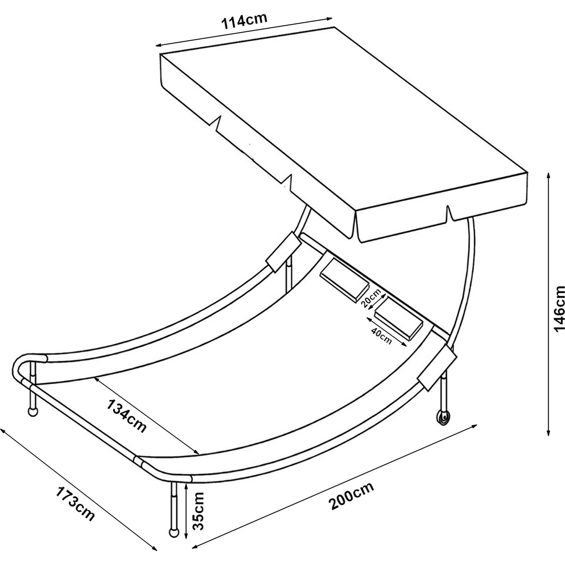 Thumbnail - Casa.Pro, Liegestuhl, Avigliano (200 cm)