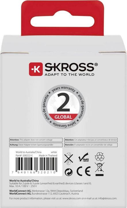 Produktbild Skross World to Australia + China
