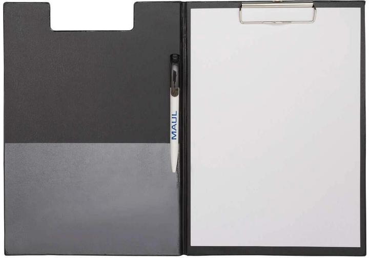 Produktbild Maul Klemmbrett-Mappe poly, PP-Folienüberzug, schwarz DIN A4, aus Karton mit Folienüberzug, Innentasche