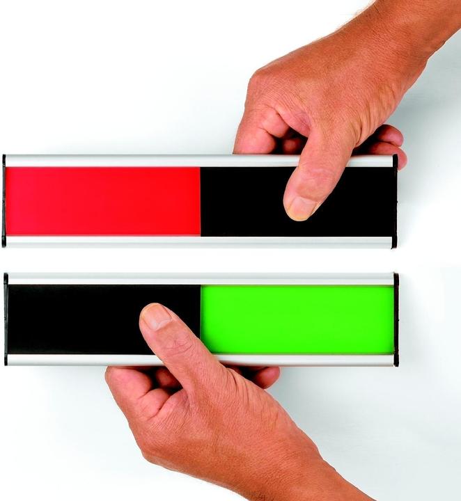 Actual product image Legamaster Presence/absence door sign 6x25cm, Black, Aluminium, 250 mm, 60 mm, 170 g, 65 mm
