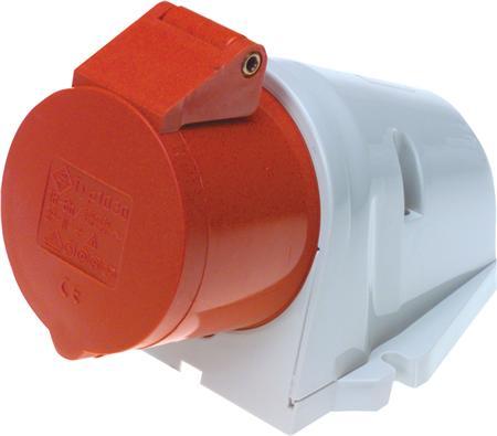 Produktbild Csdk SL CEE VaegstikdåseH6 400V 32A 5 polet, rødbredde x højde 94x92 mm, top M25IP 44 polyamid