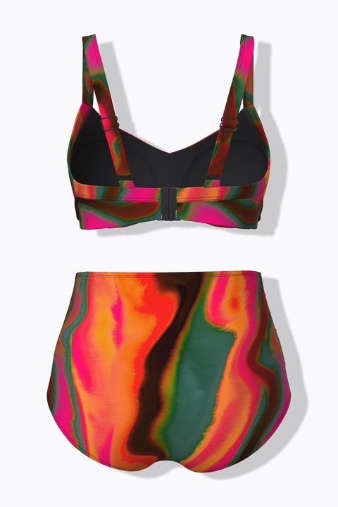 Immagine prodotto Ulla Popken Bikini, Farbverlauf, Softcups, drapiert, recycelt (44)