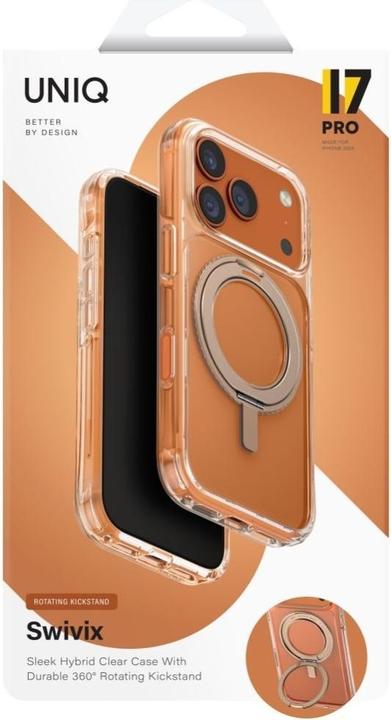 Produktbild Uniq Swivix Case for iPhone 17 Pro 360 Rotating Kickstand Gold (Apple iPhone 17 Pro)