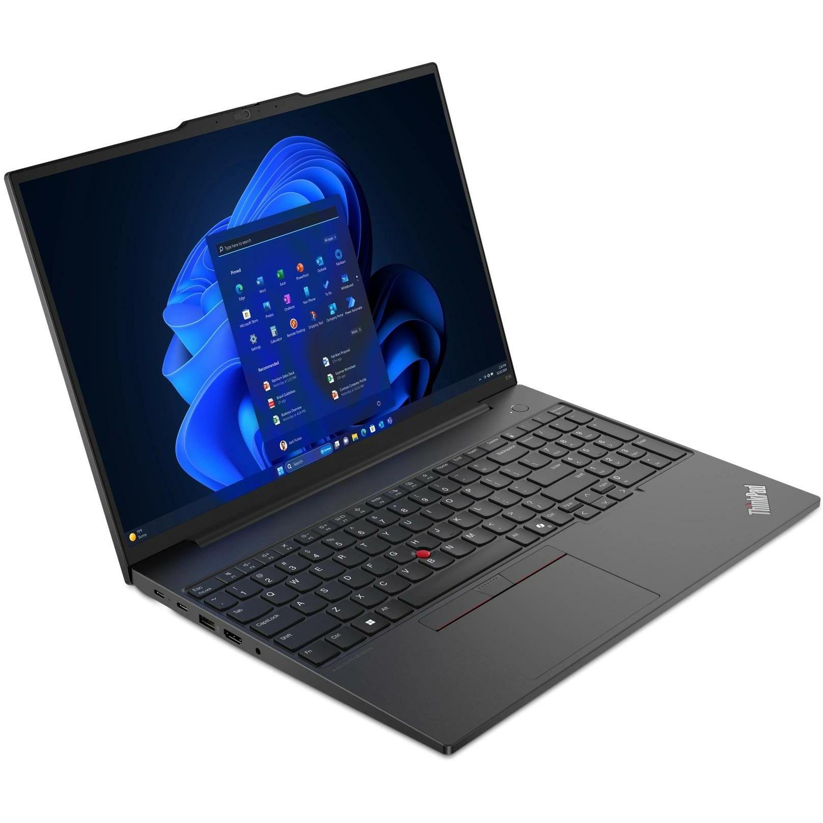 Lenovo Notebook ThinkPad E16 Gen. 2 (AMD) FR(AZERTY) Layout (16", 1000 GB, 32 GB, Francese, AMD Ryzen 7 7735HS), Notebook, Nero