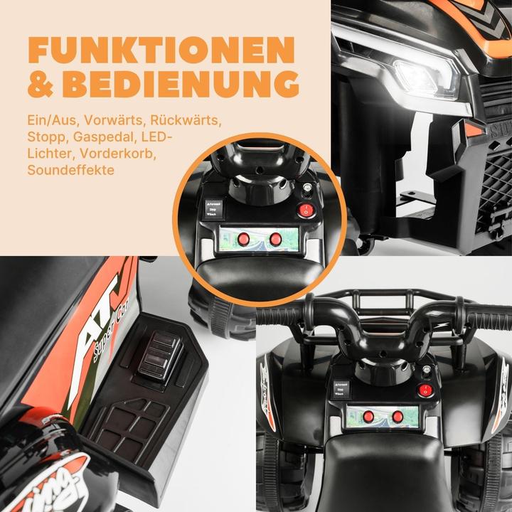 Actual product image Hermex Elektro-Quad für Kinder Kinderfahrzeug Elektrofahrzeug Spielzeug ATV (6 V)
