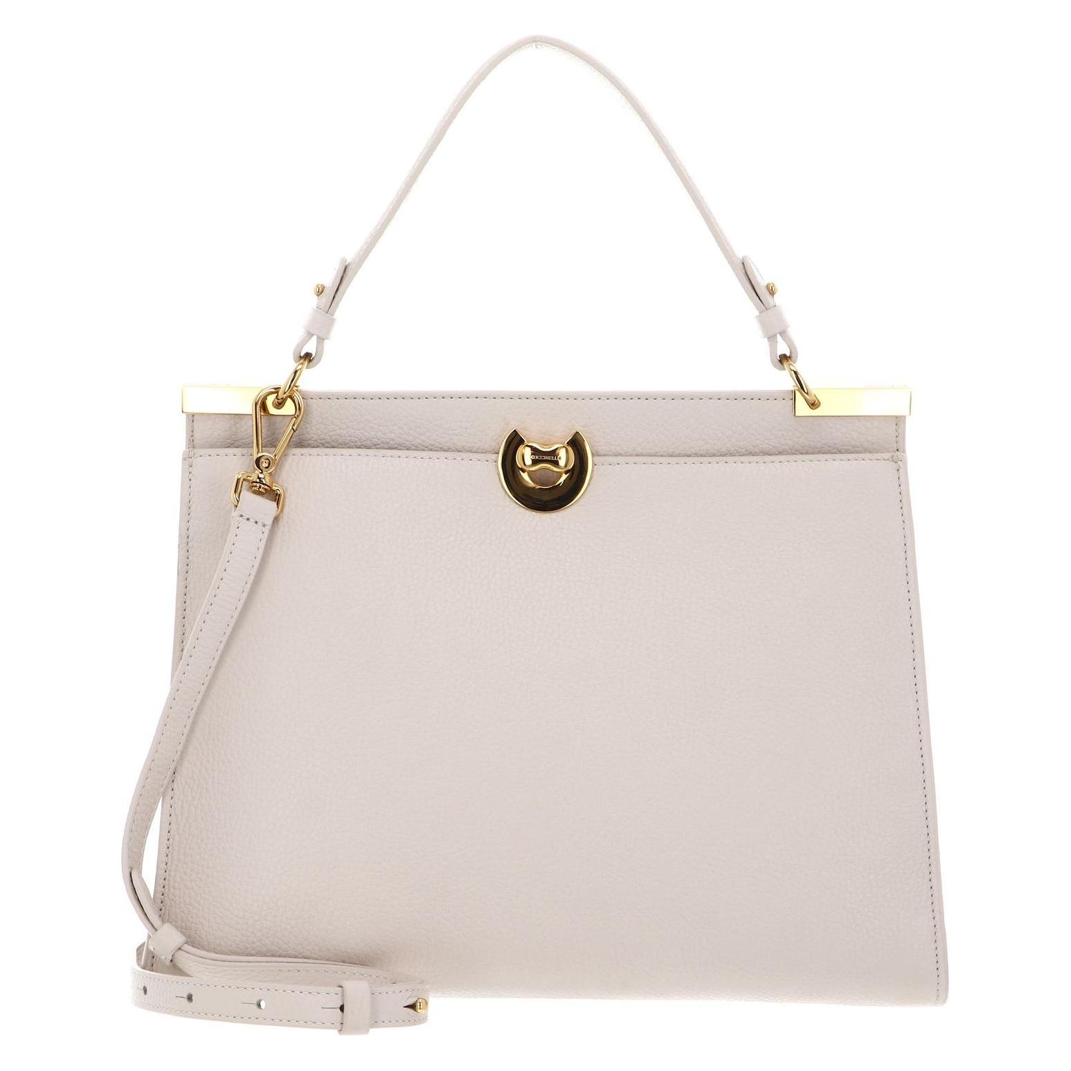 Coccinelle, Damen, Handtasche, Binxie Handbag Grained Leather, Beige