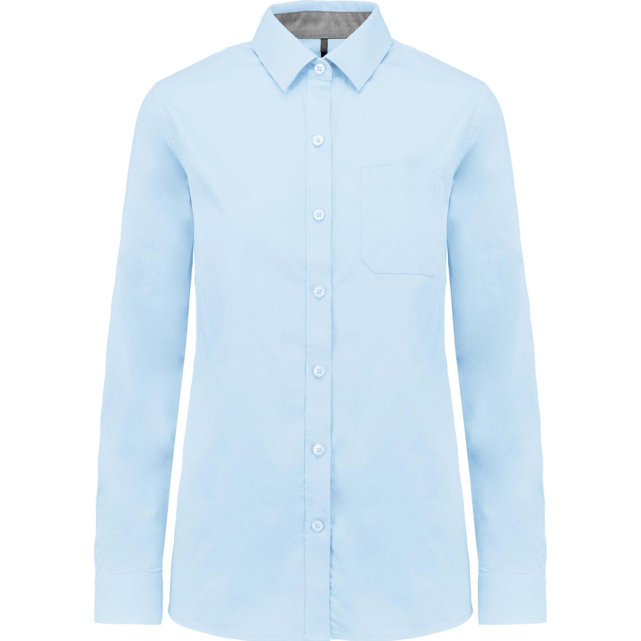 Kariban, Damen, Hemd, Nevada, Blau, (XL)