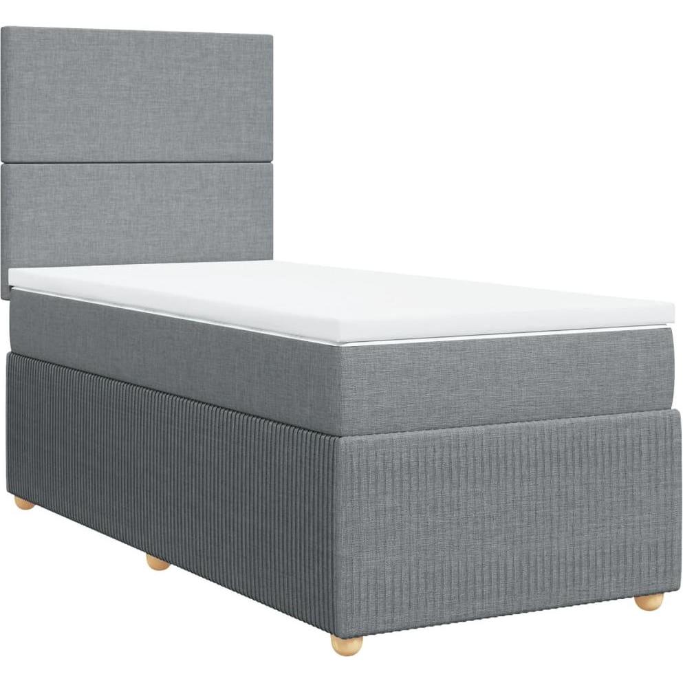 Thumbnail - VidaXL, Bett, Bo x springbett mit Matratze 100 x 200 cm Stoff (100 x 200 cm)