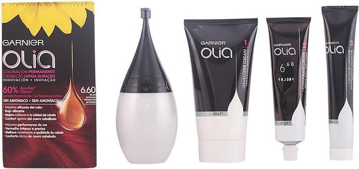 Produktbild Garnier OLIA Coloración Permanente #6,60 Rojo Intenso 4 pz (6,60 Tiefrot)
