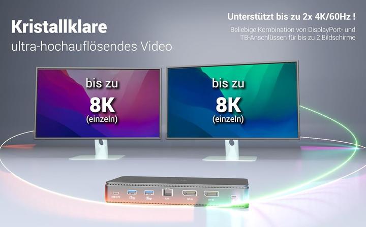 Produktbild i-tec Tb4dualdpdockpdpro (Thunderbolt, 11 Ports)