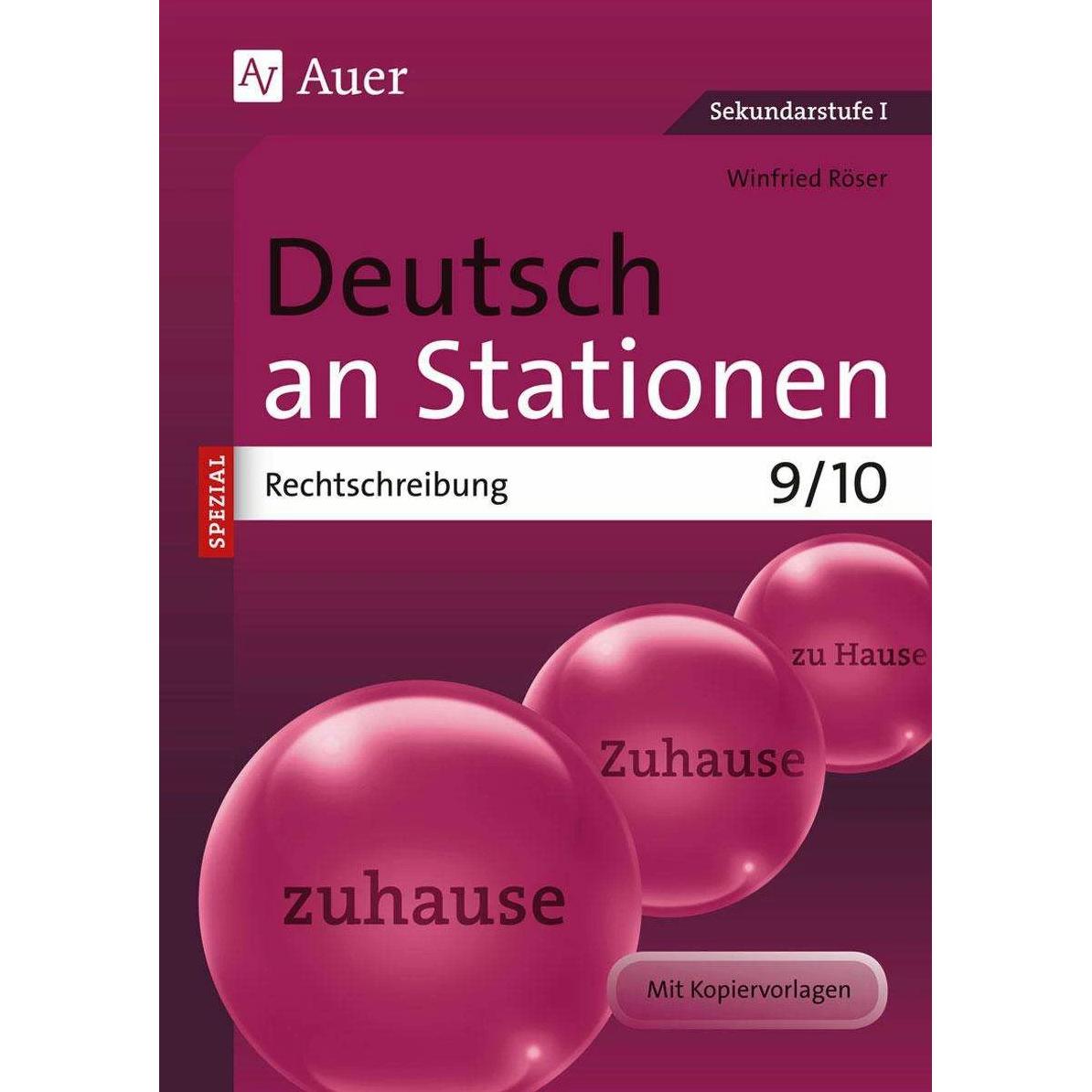 Deutsch an Stationen spezial Rechtschreibung 9-10, Schulbücher von Winfried Röser