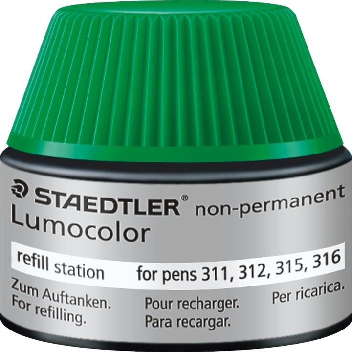 Actual product image Staedtler LUMOCOLOR REFILL STATIONS - Refill ink water soluble (Green, 1 x)
