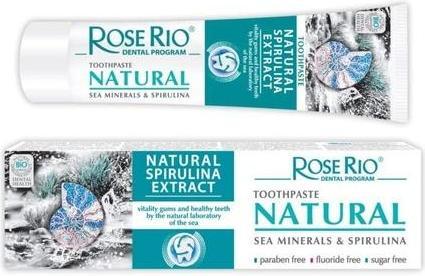 Actual product image Rose Rio Natural Sea Minerals and Spirulina Extract Toothpaste 65ml (65 ml)
