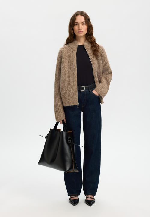 Produktbild Selected Wollmix Strickjacke mit Reissverschluss (M)