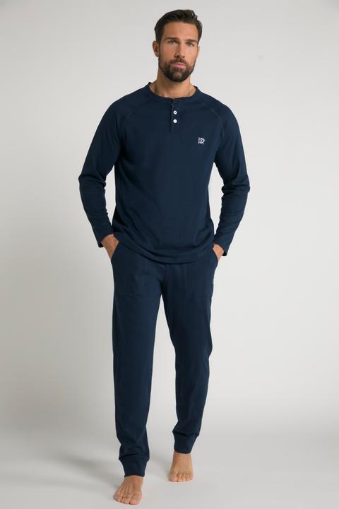 Produktbild JP1880 Schlafanzug, Henley, Langarm, lange Hose (6XL)