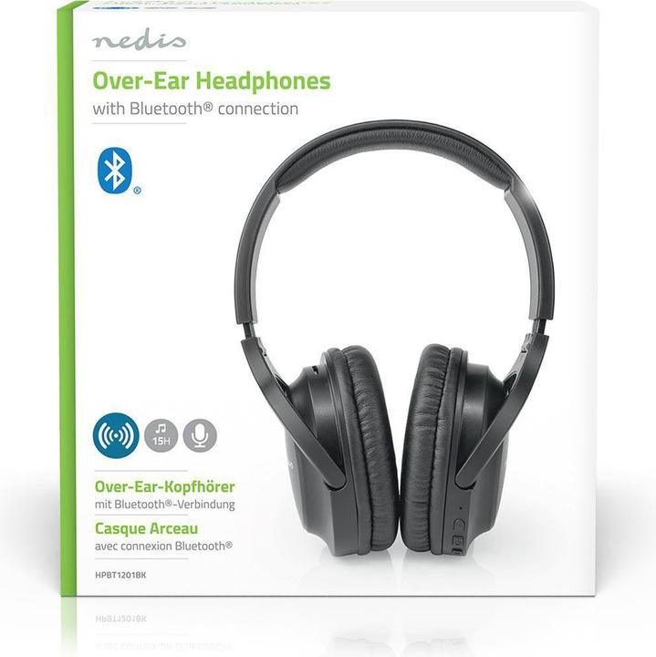 Produktbild Nedis Drahtlose Over-Ear-Kopfhörer | max. Batteriespielzeit: 20 hrs | Eingebautes Mikro | Drücken Si (20 h, Kabelgebunden, Kabellos)