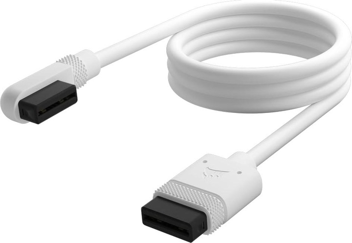 Image du produit Corsair Câble iCUE LINK 600mm avec connecteurs droits/étroits à 90°, blanc