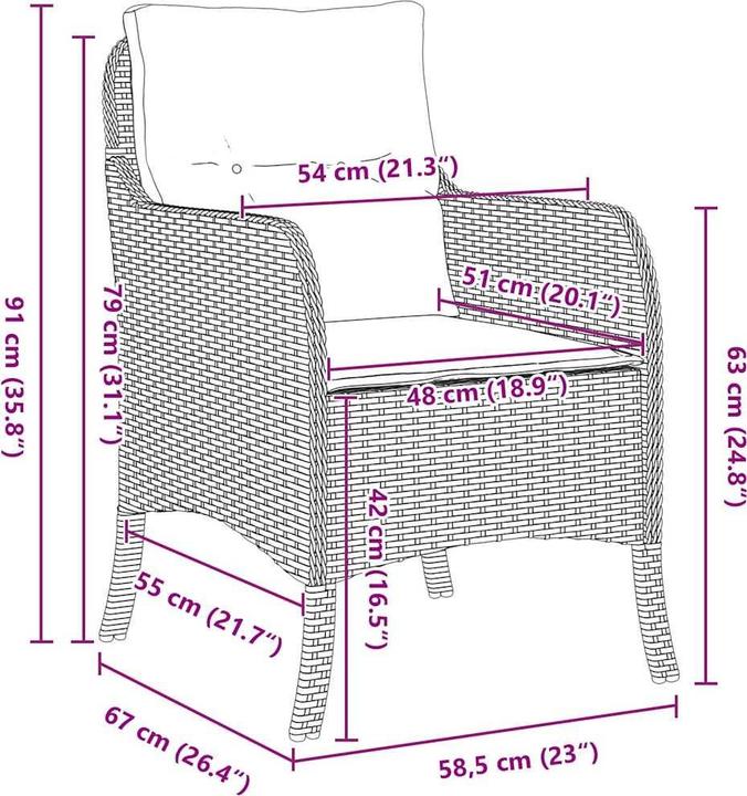 Produktbild vidaXL Gartenstuhl
