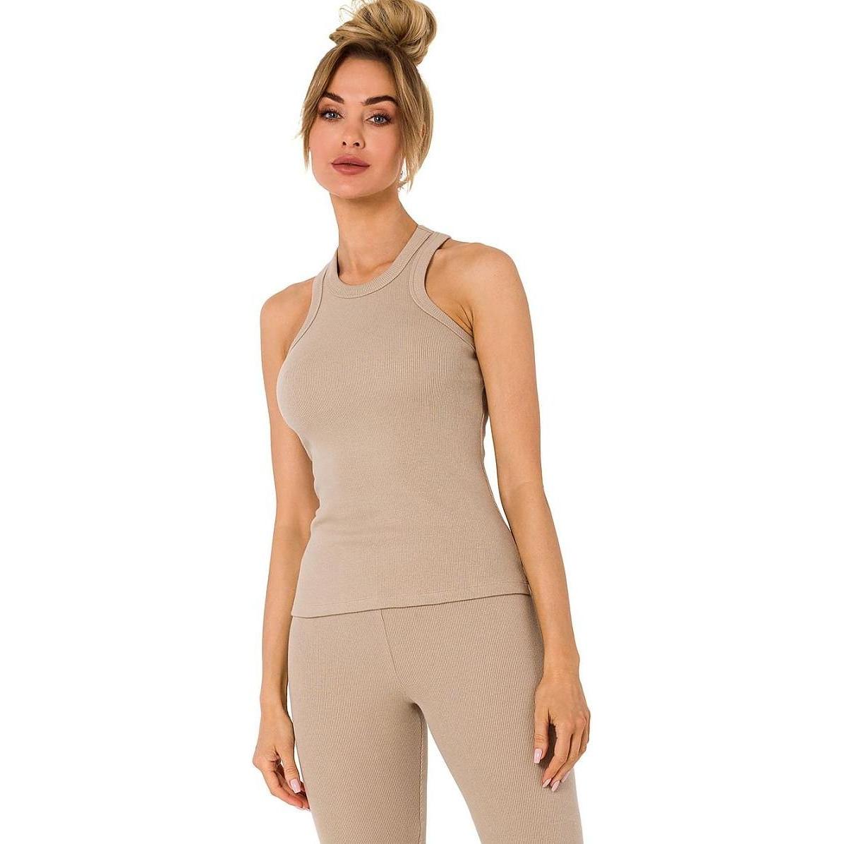 Made of Emotion, Damen, Bluse, Boxer Bluse Moe, Beige, (L)