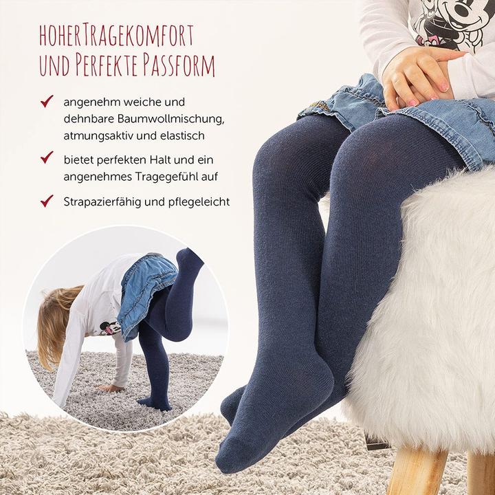 Image du produit La Loona LaLoona Collants pour bébé Lot de 4 - Gris marine - Mélange - - LaLoona (50/56)