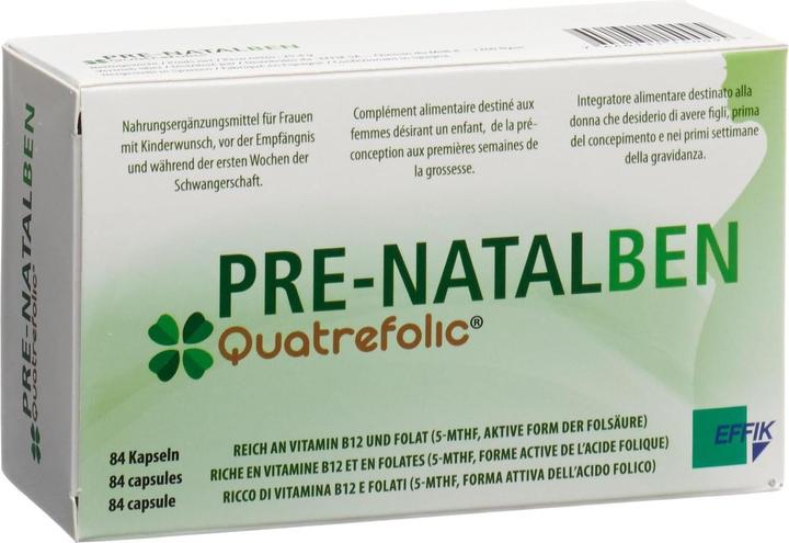 Immagine prodotto Natalben PreNatalben Quatrefolic (84 Pezzo/i, Pillole, 65 g)