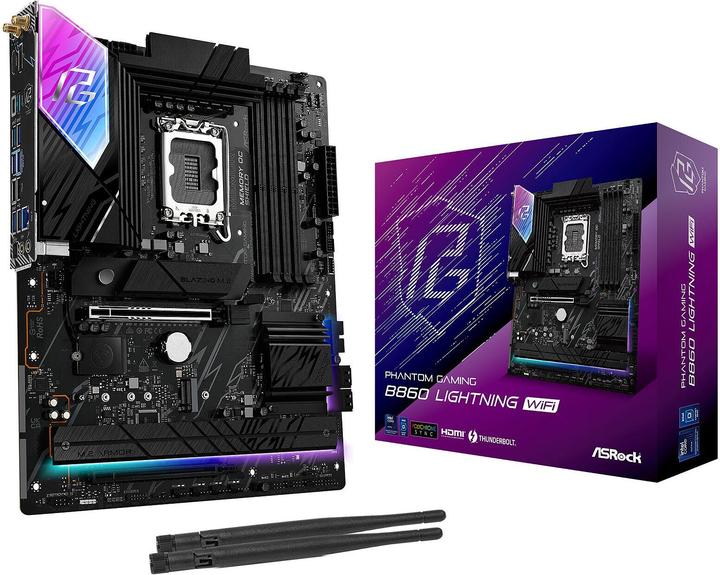 Produktbild AsRock B860 Lightning WiFi DDR5 S retail (LGA 1851, Intel B860, ATX)