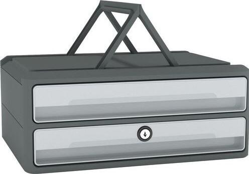 Cep Ladebox MoovUp met slot lichtgrijs DIN A4 liggend met 2 laden (A4)