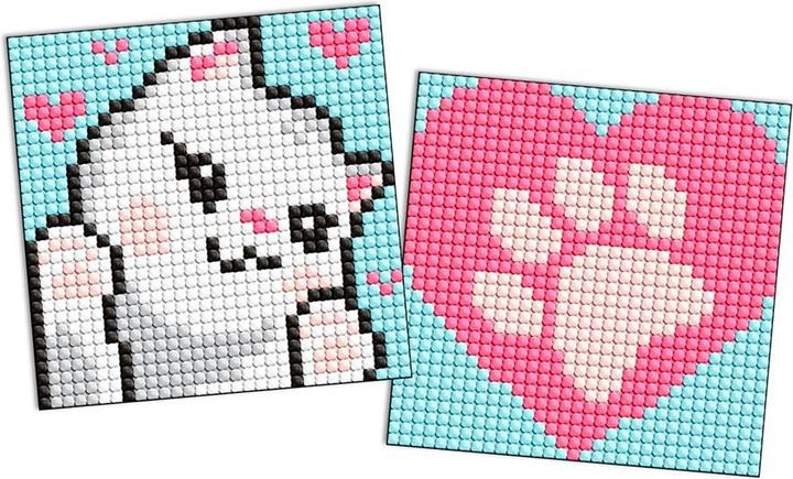 Ideyka Diamond Painting Sticker - weisse Pfoten 2 Stück