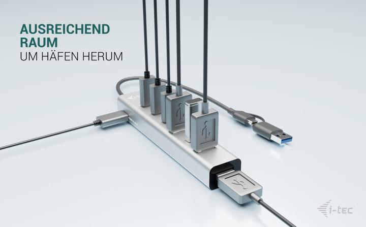 Produktbild i-tec Cahubmetal7 (USB-C, USB-A, 7 Ports)