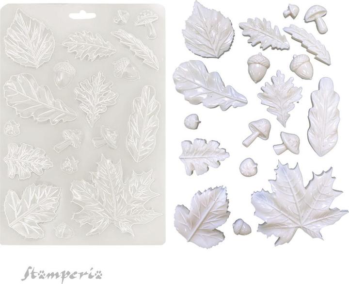 Image du produit Stamperia Soft Modellierform A5 "Whispering Woods - Leaves"