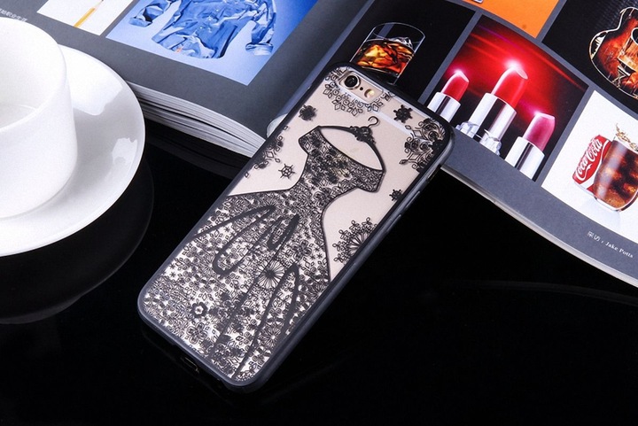 Produktbild König Design Apple iPhone SE 2020 Handy Hülle Mandala Case Schutzhülle Cover Kleid Schwarz (Apple iPhone SE (2nd Gen))