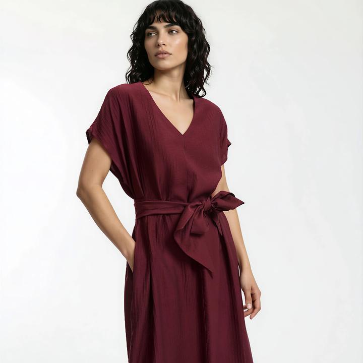 Produktbild La Redoute Collections Langes Kleid mit V-Ausschnitt (XXL)