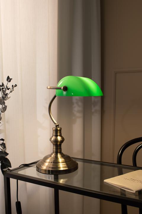 Immagine prodotto Markslöjd Lampada da tavolo Bankers, 42 cm, E14, verde (E14)