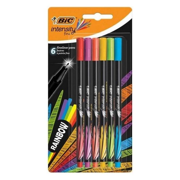 Bic, Penne, IntensitÀ - Penna Fine (Multicolore, 6 X)