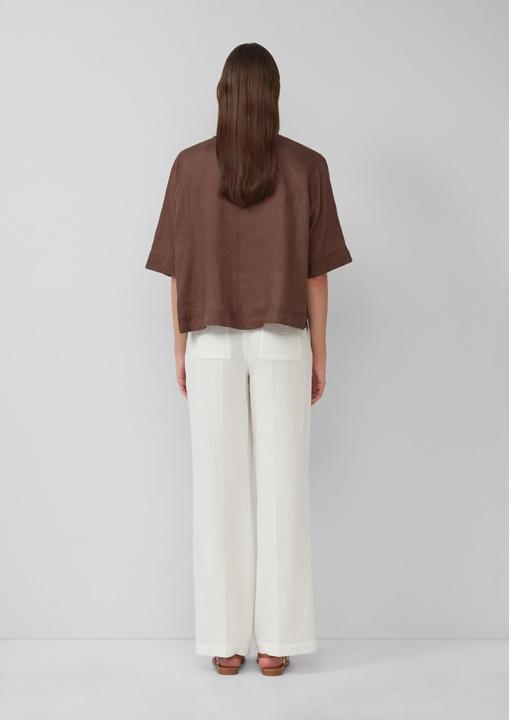 Immagine prodotto S.Oliver Bluse Kurzarmbluse aus Leinen im Relaxed Fit (40)