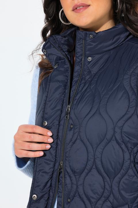 Produktbild Ulla Popken HYPRAR Steppweste, A-Linie, 2-Wege-Zipper, recycelt (46, 48)