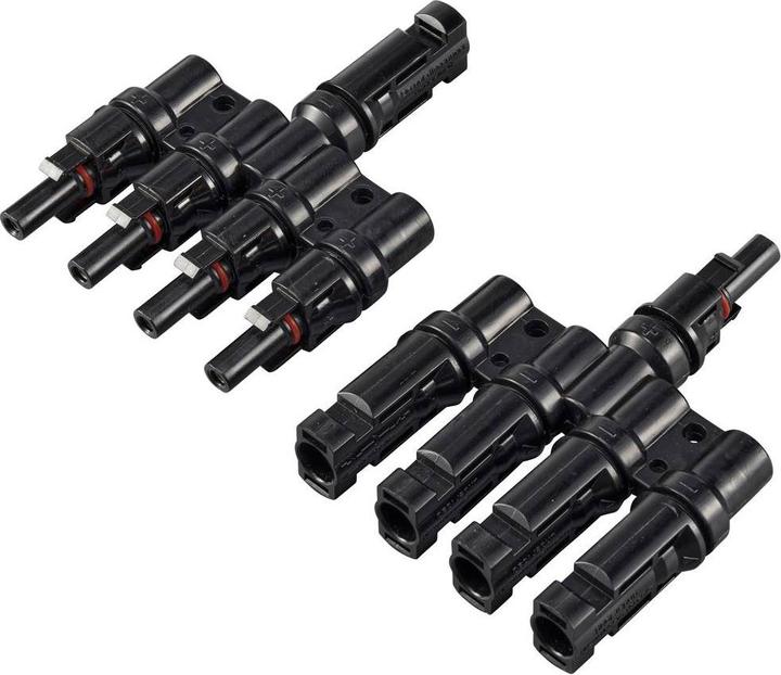 Actual product image Sygonix Solar adapter T-connector (4 to 1) 1000V SY-6408002 Y-plug (Solar connector)